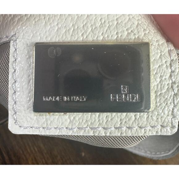 FENDI Vintage Baby Blue Linen Shoulder Hobo Bag (FFXX180) - Picture 10 of 15